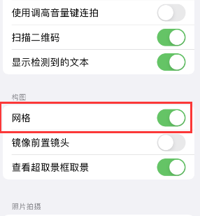 噶尔苹果手机维修网点分享iPhone如何开启九宫格构图功能 