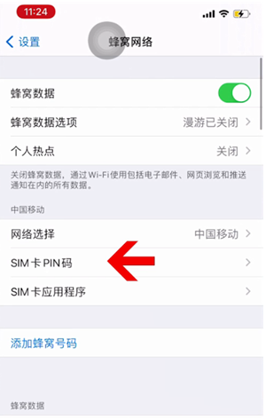 噶尔苹果14维修网分享如何给iPhone14的SIM卡设置密码 